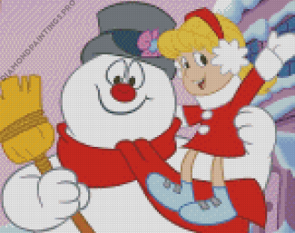 Frosty Snowman And Karen Diamond Painting