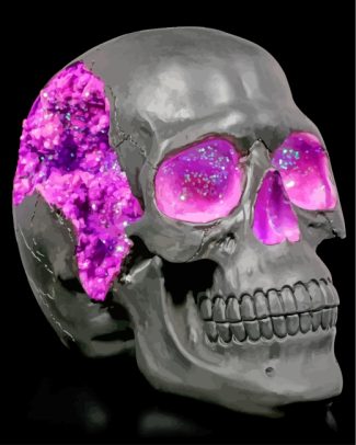 Geode Skull Diamond Painting