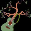 Green Guitar Tree Diamond Painting