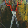 Red Scissor Diamond Painting