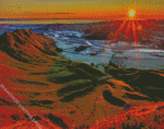 Hastings Landscape At Sunset Diamond Painting
