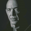 Jk Simmons In Black And White Diamond Painting