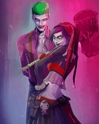 Joker And Harley Cartoon Art Diamond Painting