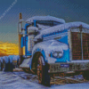 Kenworth Truck In Snow Diamond Painting