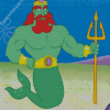 King Neptune Spongebob Character Diamond Painting