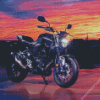 Motorcycle Honda Sunset Diamond Painting