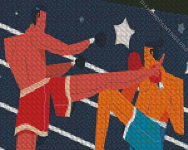 Muay Thai Players Diamond Painting