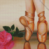 Pointe Shoes And Rose Diamond Painting