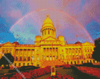 Rainbow Arkansas State Capitol Diamond Painting
