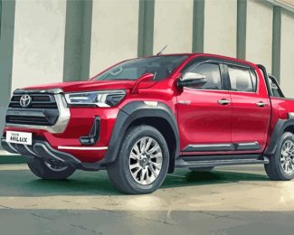 Red Hilux Truck Diamond Painting