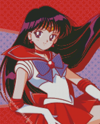 Sailor Mars Anime Diamond Painting