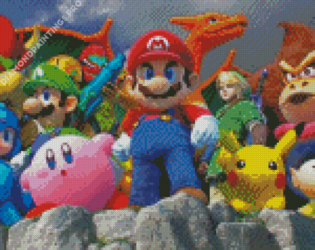 Smash Bros Characters Diamond Painting