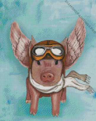 The Pig With Wings Diamond Painting