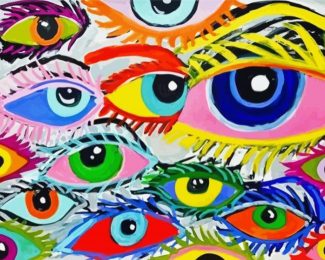 Abstract Eyes Diamond Painting