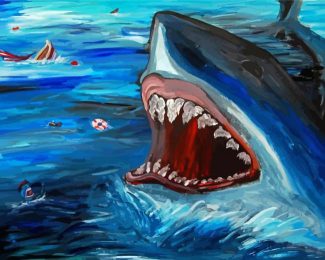 Aesthetic Great White Shark Art Diamond Painting