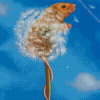 Aesthetic Mouse And Dandelion Plant Diamond Painting