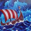 Aesthetic Viking Vessel Art Diamond Painting