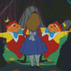 Alice With Tweedle Dee And Deedle Dum Diamond Painting