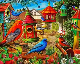 Bird House Gardens Ciro Marchetti Diamond Painting