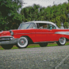 Classic Red And White 57 Chevy Diamond Painting