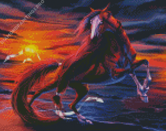 Horse Fantasy Sunset Diamond Painting