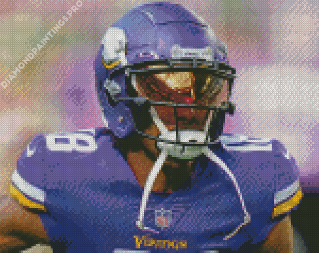 Justin Jefferson Minnesota Vikings Player Diamond Painting