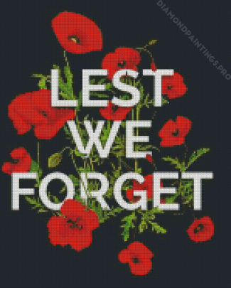 Lest We Forget Remembrance Day Diamond Painting