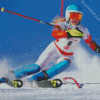 Skier Lady Diamond Painting