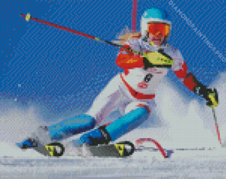 Skier Lady Diamond Painting
