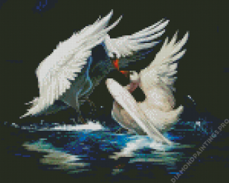 Anime Swan Birds Art Diamond Painting