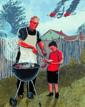 Barbecue Family Party Diamond Painting