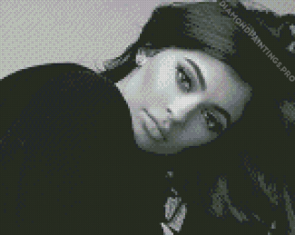 Black And White Kylie Jenner Diamond Painting
