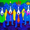 Blue Dog Animals Diamond Painting
