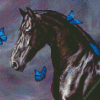 Butterflies And Horse Diamond Painting