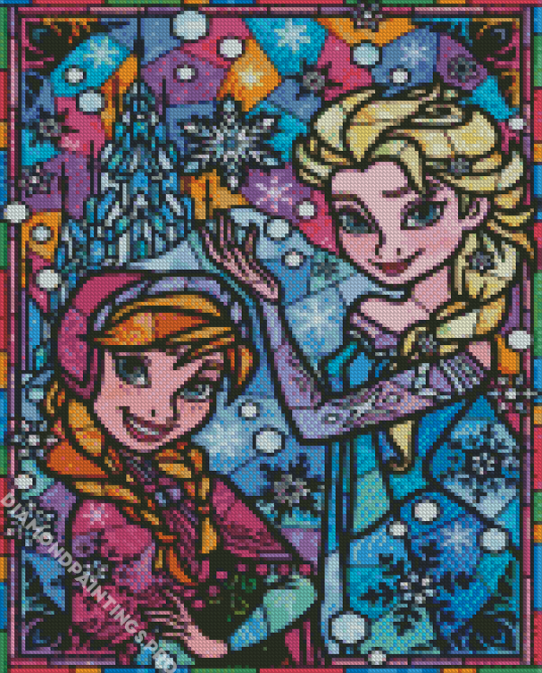 Disney Frozen Stained Glass Diamond Painting