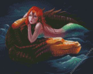 Dragon And Mermaid Diamond Painting