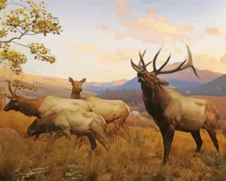 Elks Animals Diamond Painting