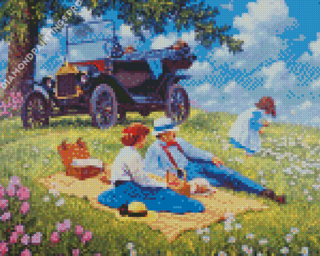 Family Picnic by John Sloane Diamond Painting