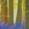 Forest With Bluebells Diamond Painting