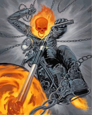 Ghost Rider With Bike Diamond Painting