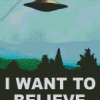 I Want To Believe Poster Diamond Painting