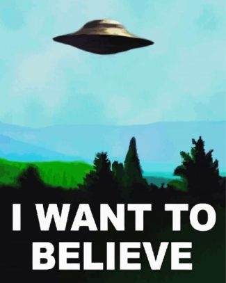 I Want To Believe Poster Diamond Painting