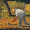 Peasant With Hoe Georges Seurat Diamond Painting