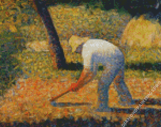 Peasant With Hoe Georges Seurat Diamond Painting