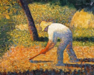 Peasant With Hoe Georges Seurat Diamond Painting