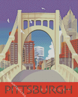 Pittsburgh City Of Bridges Diamond Painting