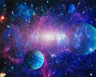 Planets And Stars Art Diamond Painting