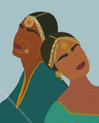 South Asian Lady Diamond Painting