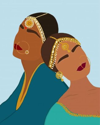 South Asian Lady Diamond Painting