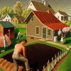 Spring In Town Grant Wood Diamond Painting